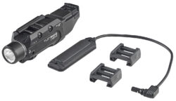 Streamlight 69447 TLR-2 RM w/Laser Black Aluminum, 1,000 Lumens White LED Bulb/Red Laser, 297 Meters Beam, Picatinny Rail Mount