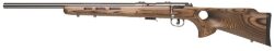 Savage Arms 96210 93R17 BTVLSS Full Size 17 HMR 5+1 21" Satin Heavy Button Rifled Barrel, Satin Drilled & Tapped Stainless Steel Receiver, Natural Brown Thumbhole Laminate Stock, Left Hand