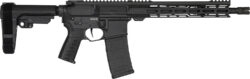CMMG 55AC20AAB Banshee MK4 5.56x45mm 30+1 12.50" Black Nitride Medium Taper Threaded Barrel, EML 11" M-LOK Handguards, Black Armor Cerakote Aluminum Picatinny Rail Receiver, CMMG Zeroed Grips